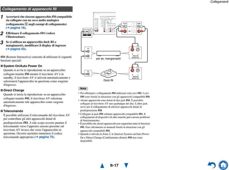 (Remote Interactive) consente di utilizzare le seguenti funzioni speciali: per es.