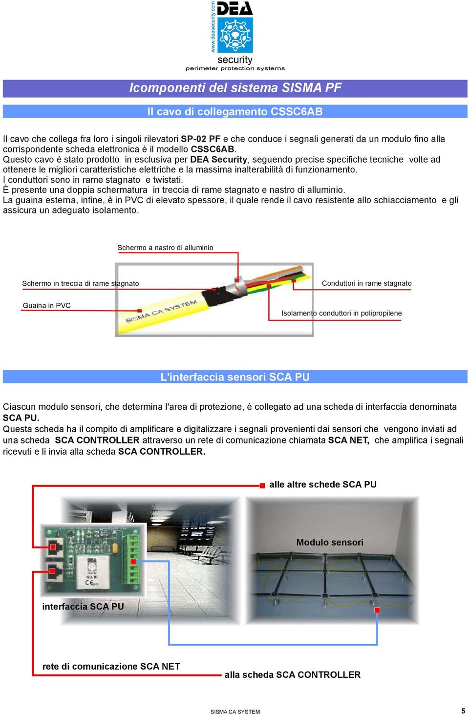 Questo cavo è stato prodotto in esclusiva per DEA Security, seguendo precise specifiche tecniche volte ad ottenere le migliori caratteristiche elettriche e la massima inalterabilità di funzionamento.