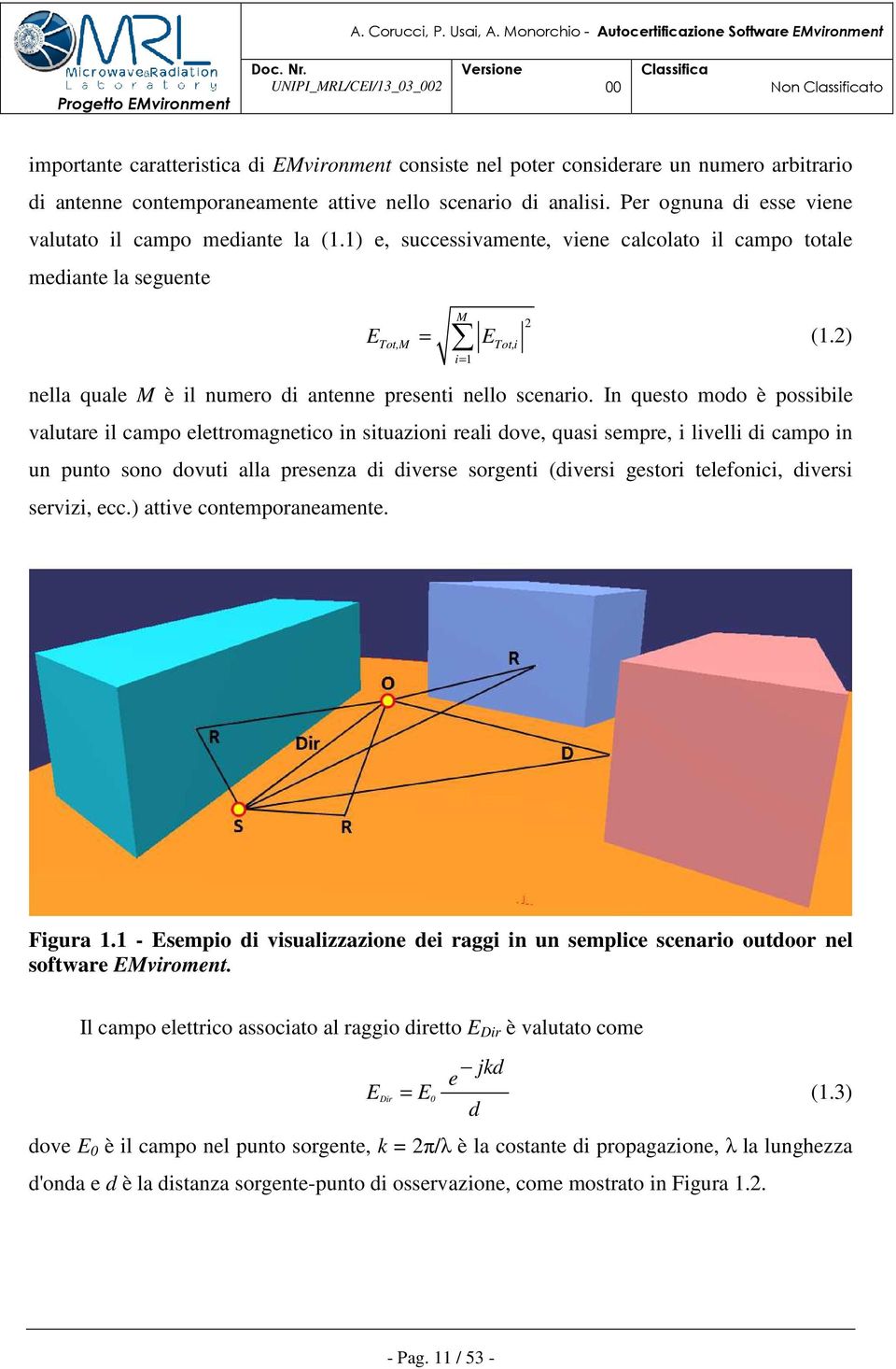 2) nella quale M è il numero di antenne presenti nello scenario.