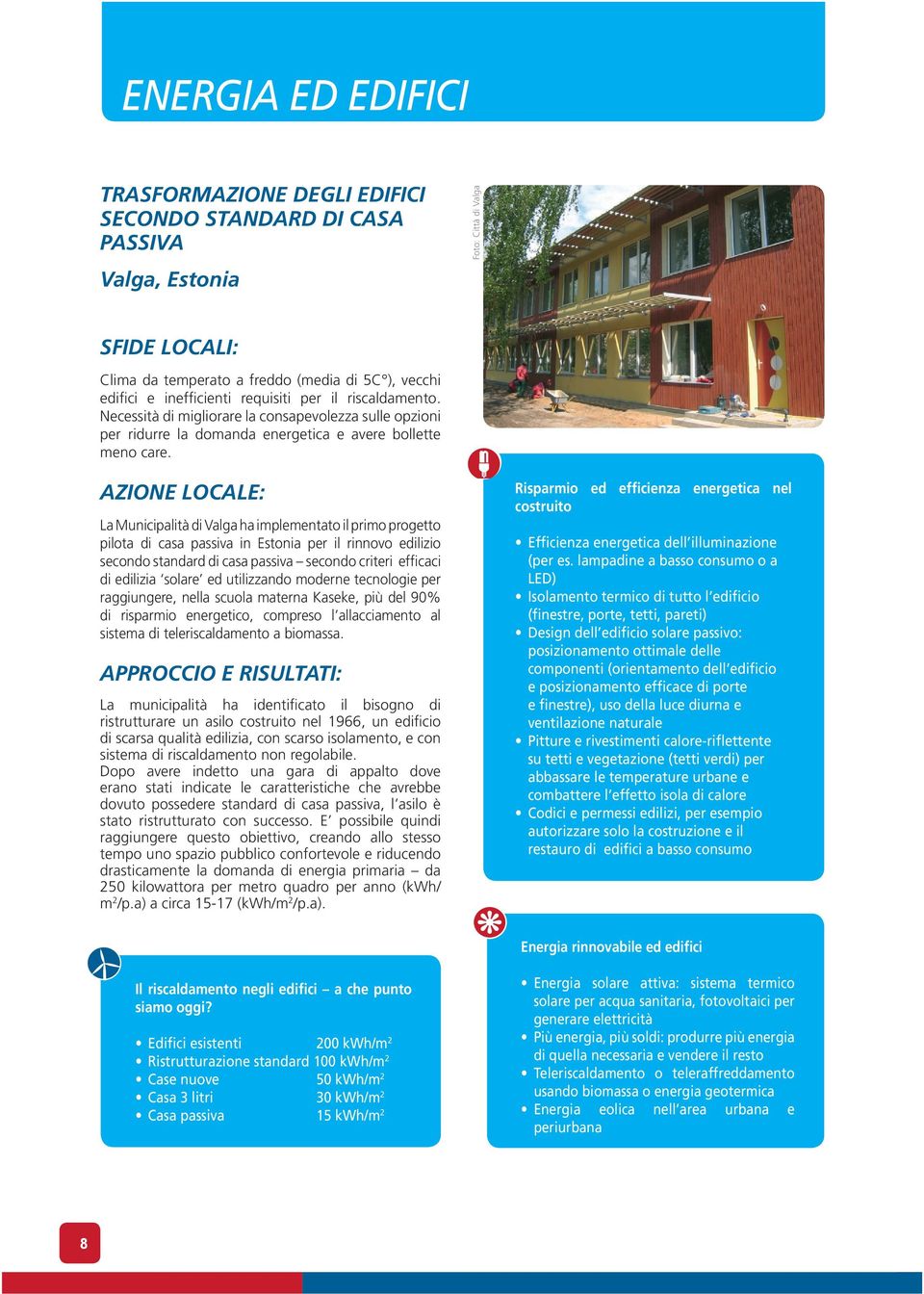 AZIONE LOCALE: La Municipalità di Valga ha implementato il primo progetto pilota di casa passiva in Estonia per il rinnovo edilizio secondo standard di casa passiva secondo criteri efficaci di