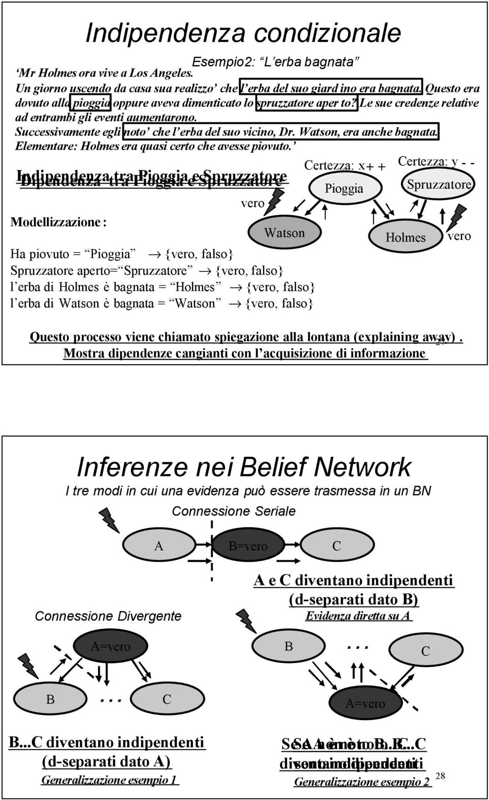 Watson, era anche bagnata. Elementare: Holmes era quasi certo che avesse piovuto.