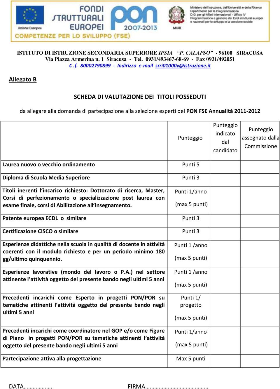 specializzazione post laurea con esame finale, corsi di Abilitazione all insegnamento.