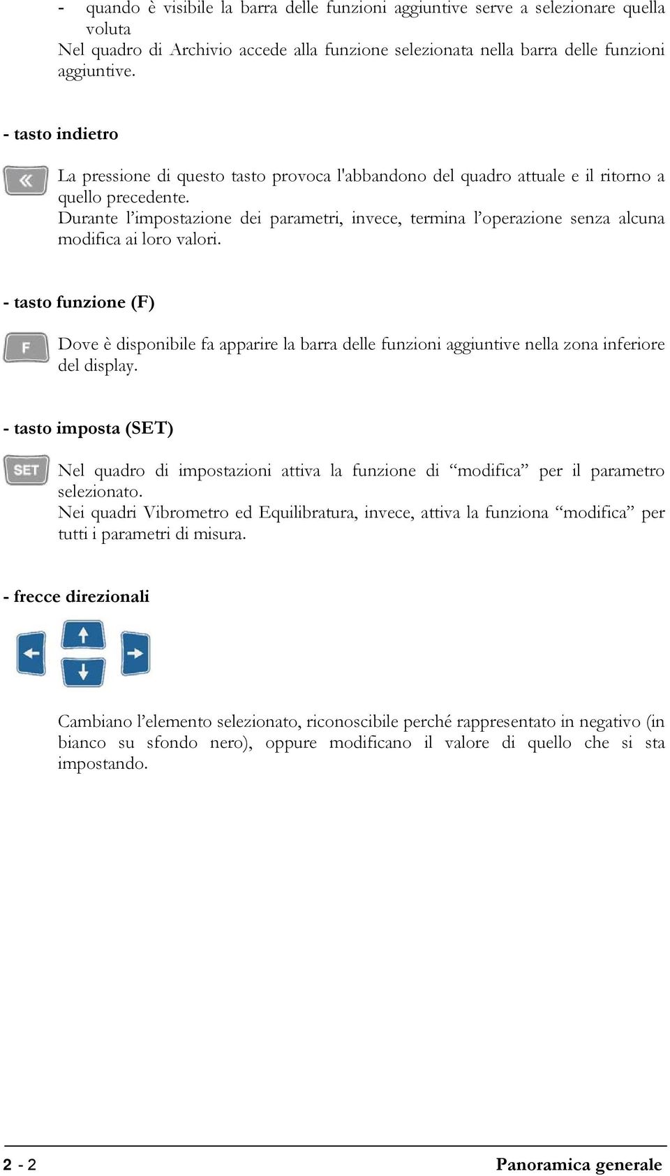 Durante l impostazione dei parametri, invece, termina l operazione senza alcuna modifica ai loro valori.