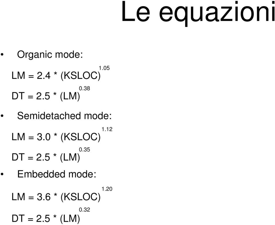 5 * (LM) Semidetached mode: 1.12 LM = 3.
