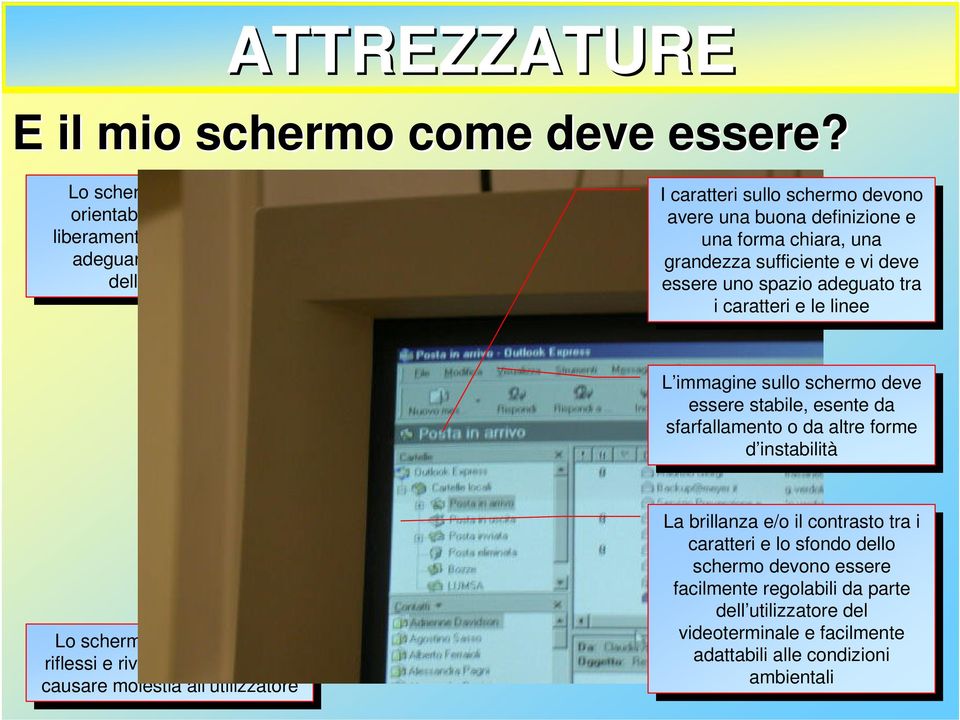 carattri carattri sullo sullo schrmo schrmo dvono dvono avr avr buona buona dfinizion dfinizion forma forma chiara, chiara, grandzza grandzza sufficint sufficint vi vi dv dv ssr ssr uno uno spazio