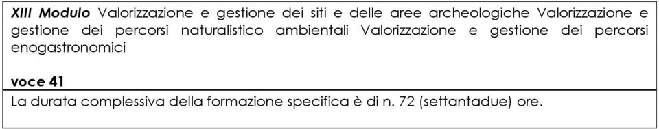 ambientali Valorizzazione e gestione dei percorsi enogastronomici