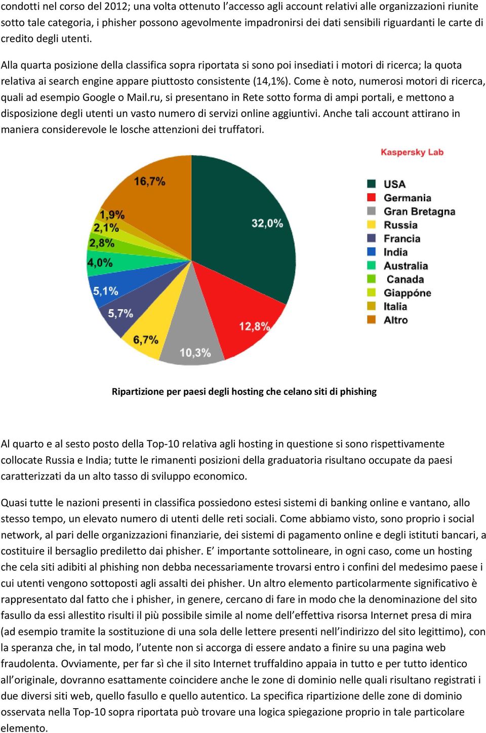 Alla quarta posizione della classifica sopra riportata si sono poi insediati i motori di ricerca; la quota relativa ai search engine appare piuttosto consistente (14,1%).