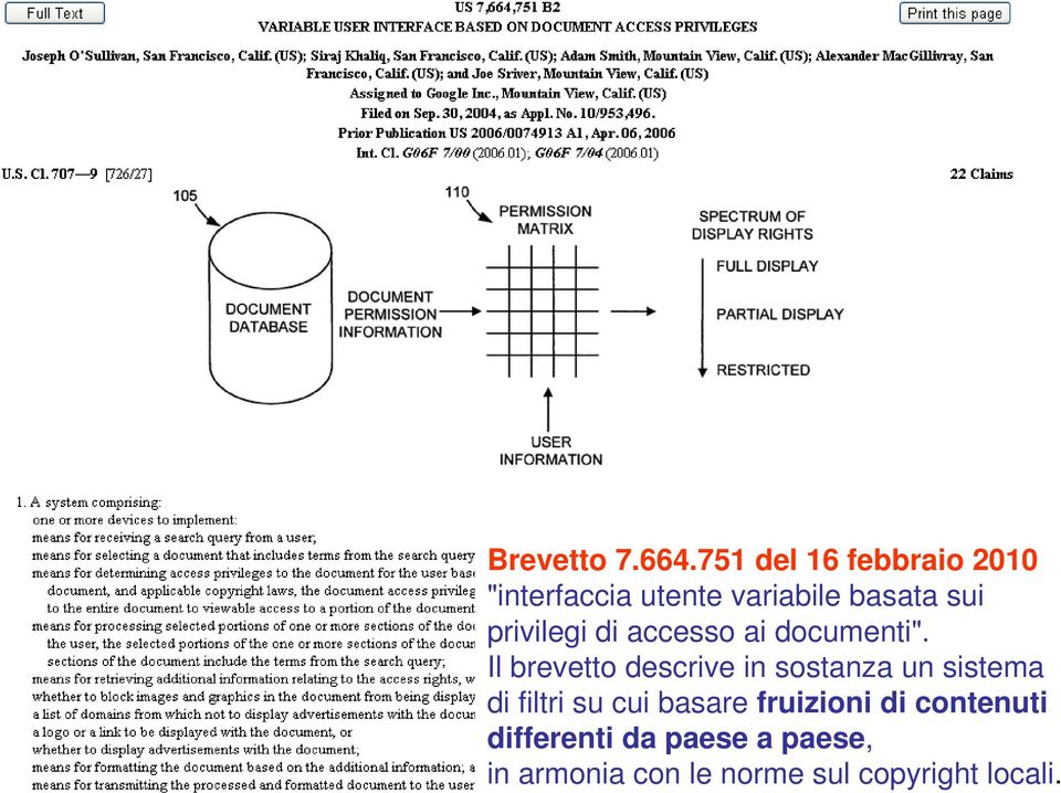 privilegi di accesso ai documenti".