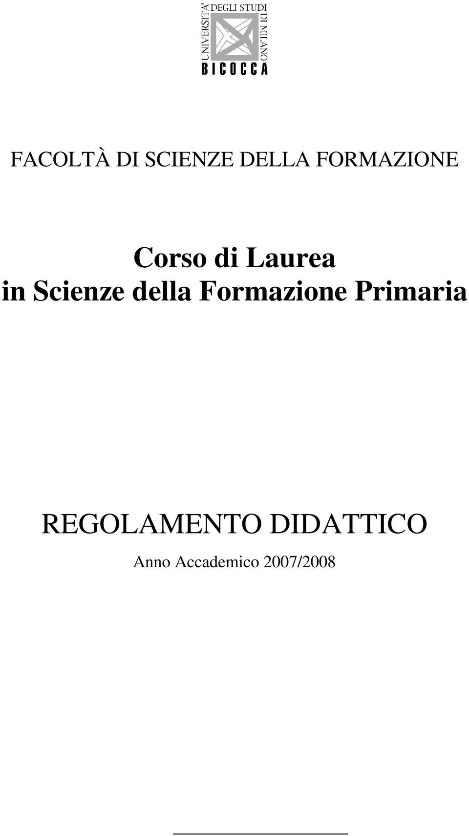 cienze della Formazione Primaria