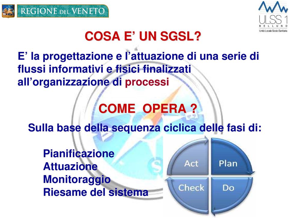 informativi e fisici finalizzati all organizzazione di processi