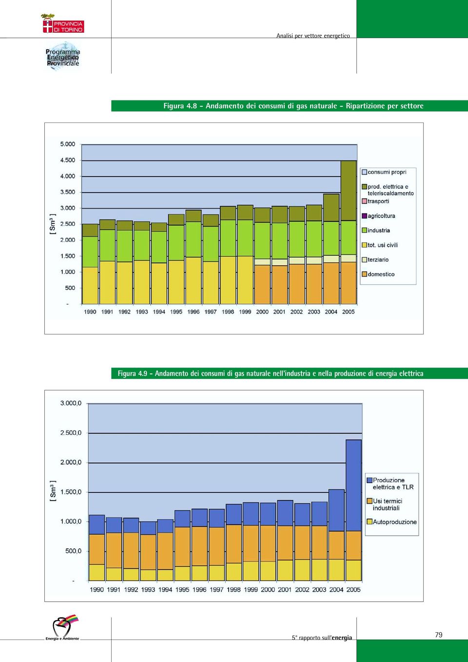 Ripartizione per settore 9 - Andamento dei consumi