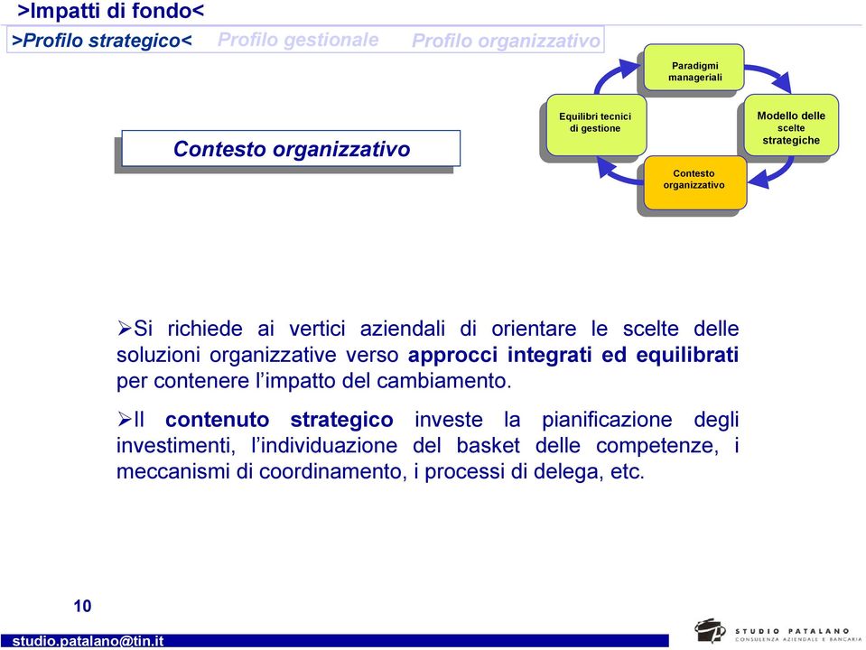 organizzative verso approcci integrati ed equilibrati per contenere l impatto del cambiamento.