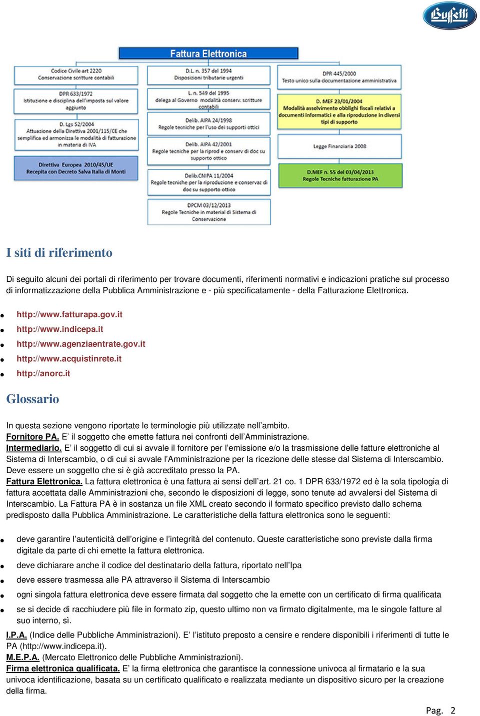 it Glossario In questa sezione vengono riportate le terminologie più utilizzate nell ambito. Fornitore PA. E il soggetto che emette fattura nei confronti dell Amministrazione. Intermediario.