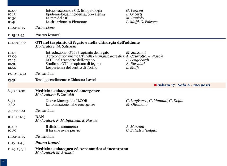 Salizzoni 12.00 Il precondizionamento OTI nella chirurgia pancreatica A. Casarotto, E. Nasole 12.15 L OTI nel trasporto dell organo P. Longobardi 12.30 Studio su OTI e trapianto di fegato A.