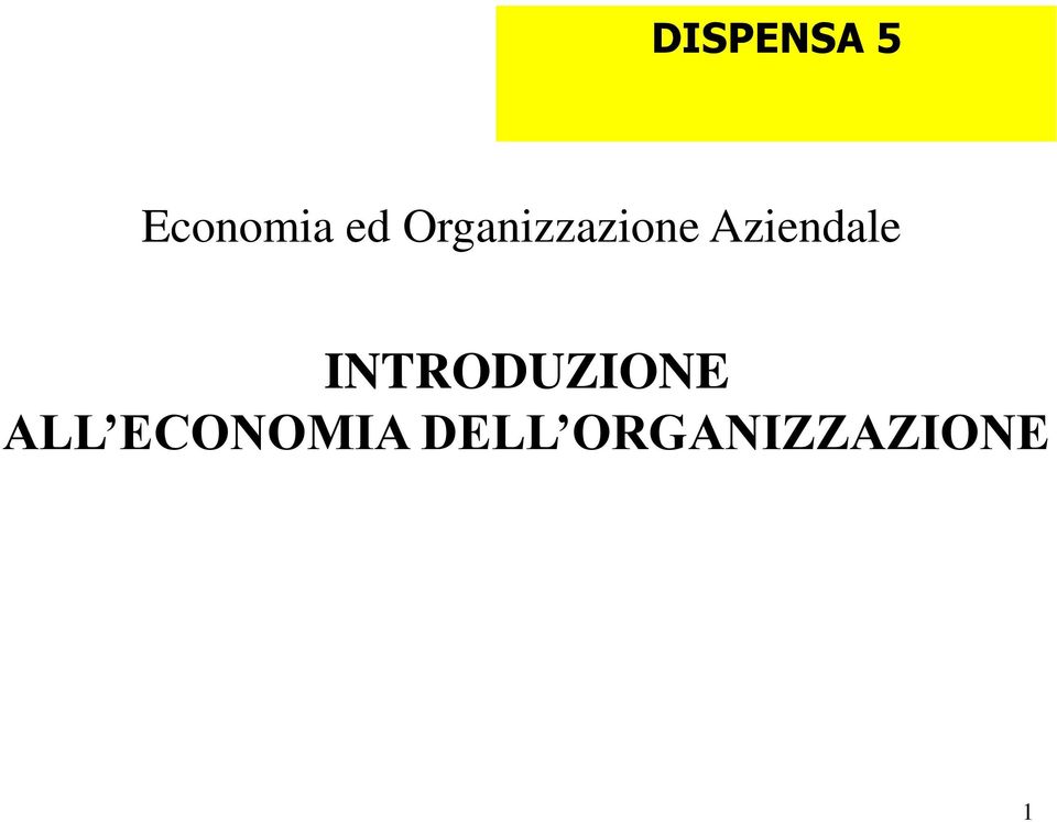 Aziendale INTRODUZIONE