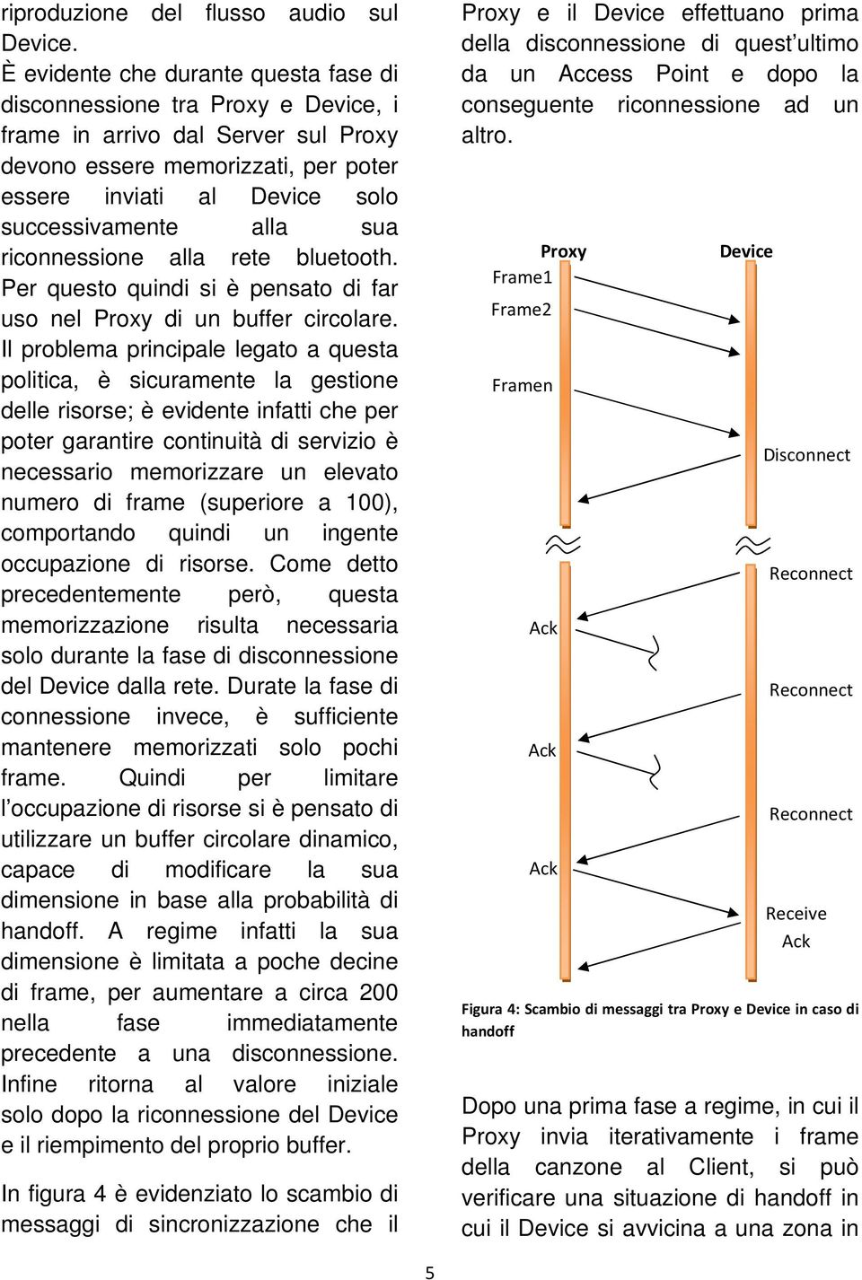 sua riconnessione alla rete bluetooth. Per questo quindi si è pensato di far uso nel Proxy di un buffer circolare.