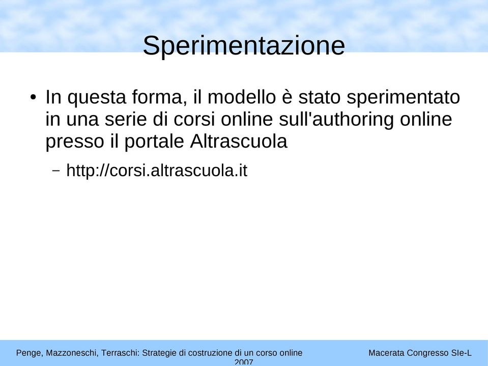 online sull'authoring online presso il