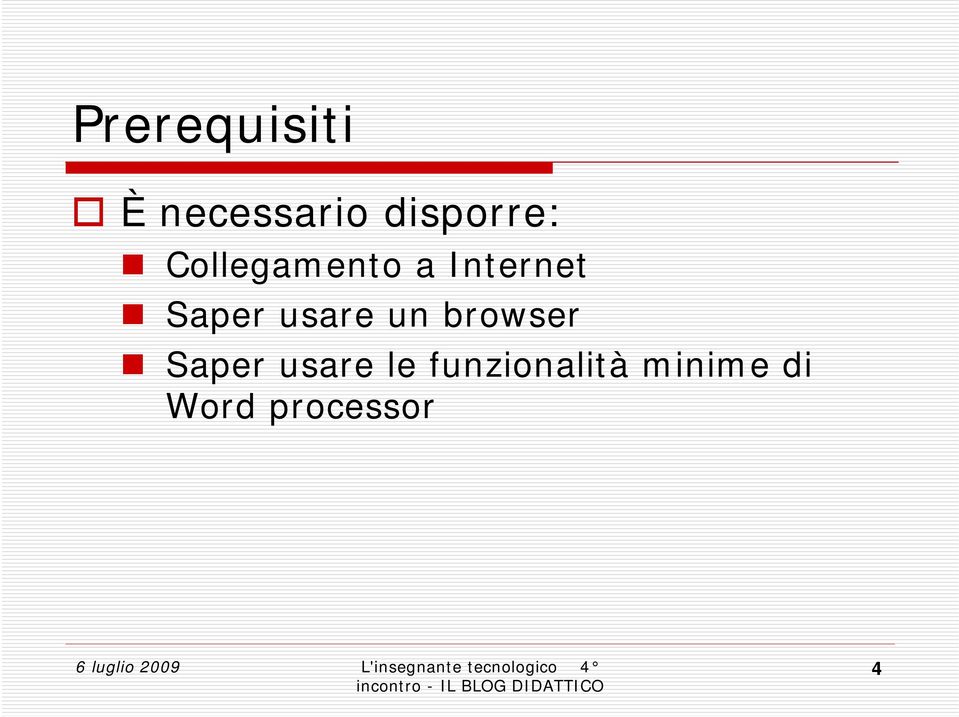 Saper usare un browser Saper usare