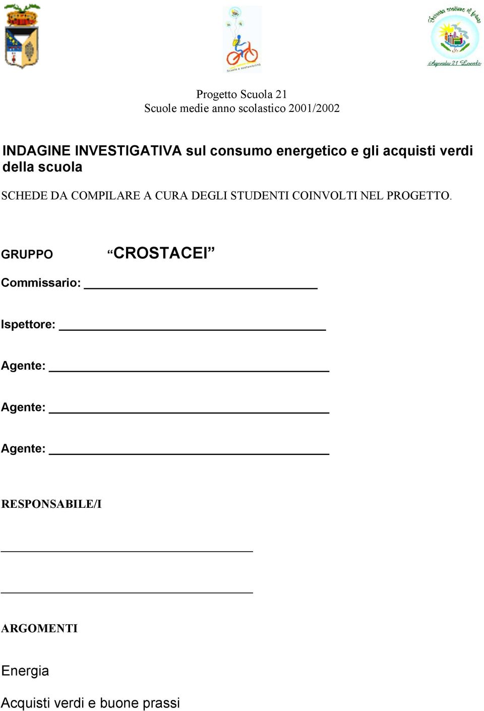 COINVOLTI NEL PROGETTO.