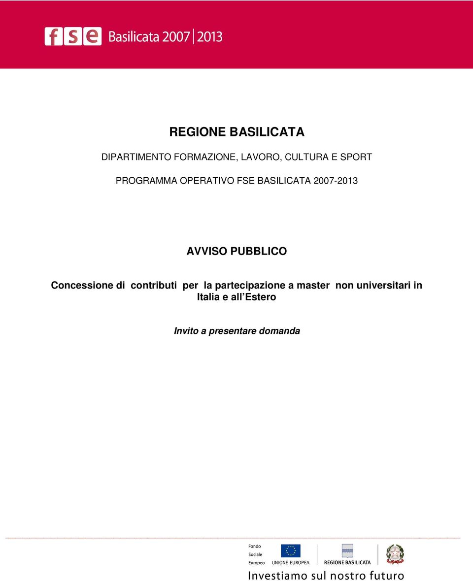 PUBBLICO Concessione di contributi per la partecipazione a