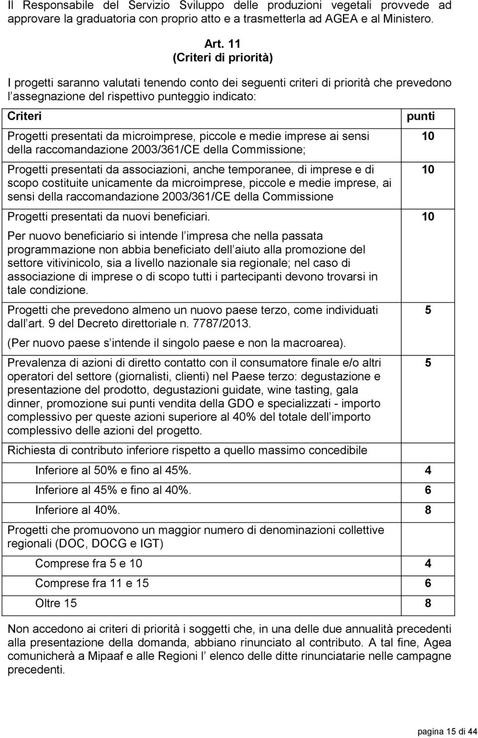 microimprese, piccole e medie imprese ai sensi della raccomandazione 2003/361/CE della Commissione; Progetti presentati da associazioni, anche temporanee, di imprese e di scopo costituite unicamente