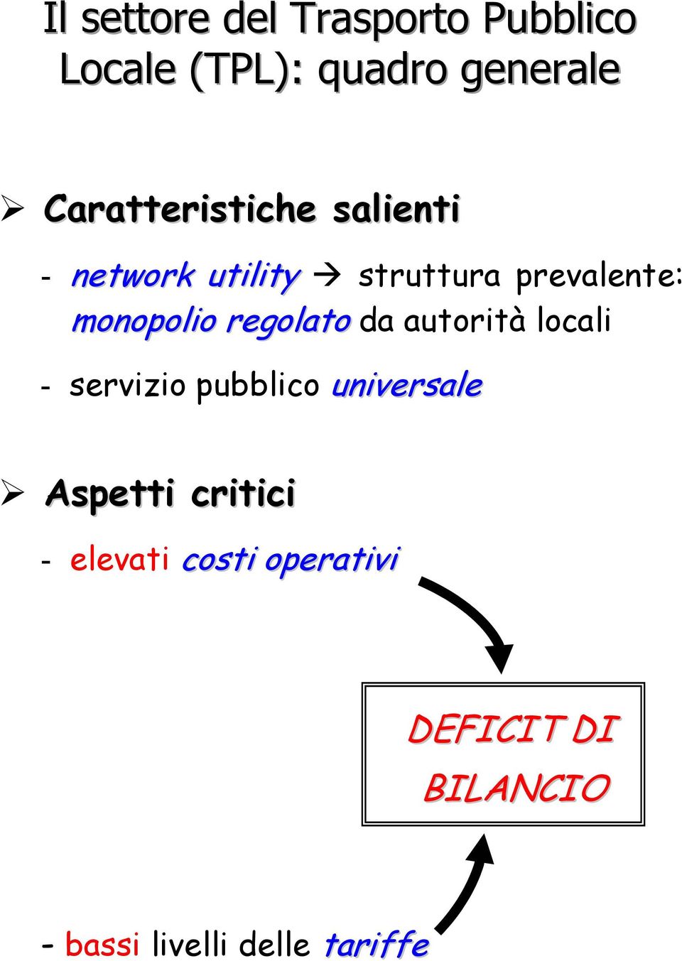 monopolio regolato da autorità locali - servizio pubblico universale