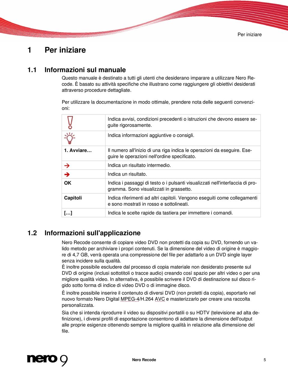 Per utilizzare la documentazione in modo ottimale, prendere nota delle seguenti convenzioni: Indica avvisi, condizioni precedenti o istruzioni che devono essere seguite rigorosamente.