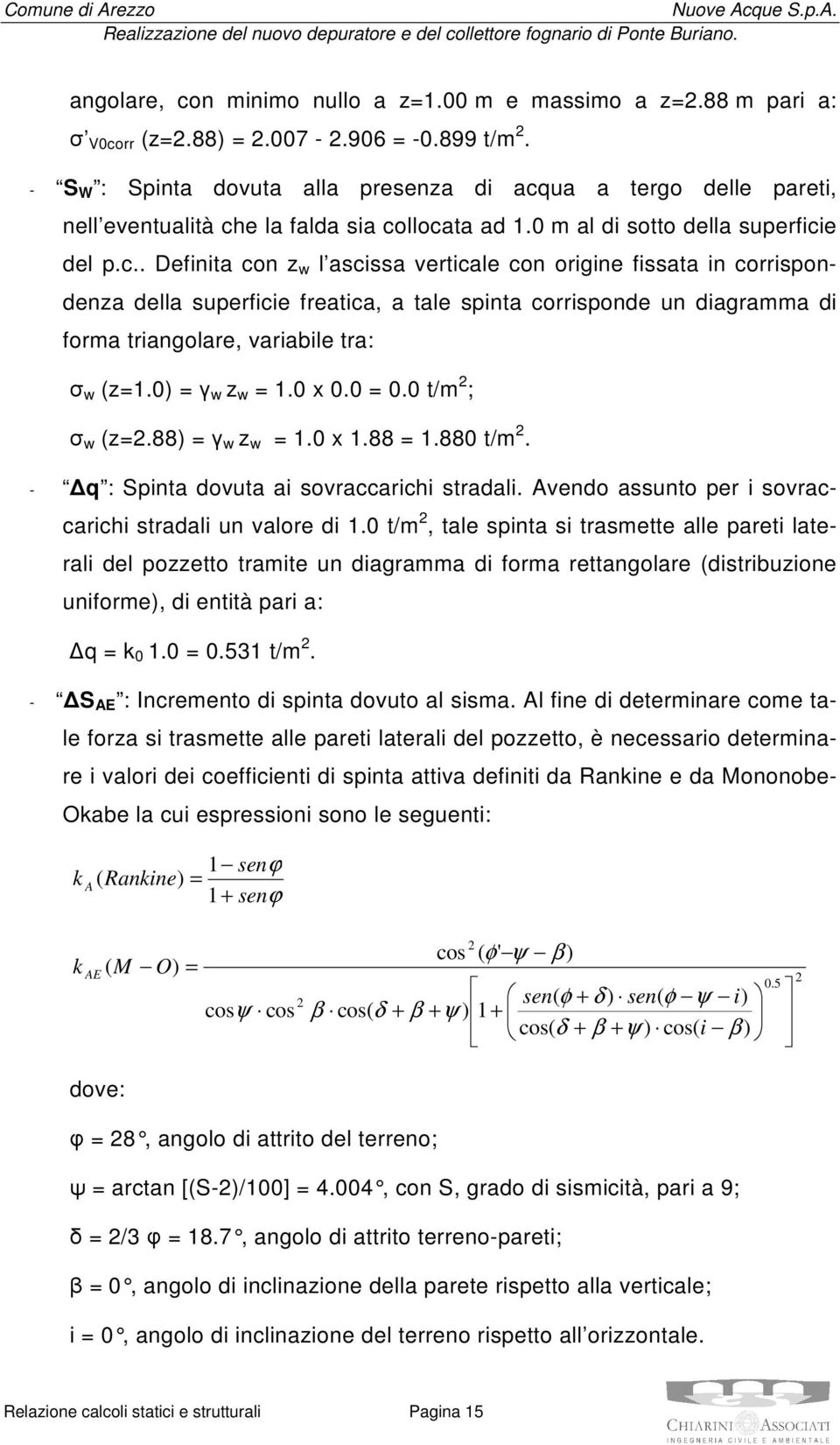 ua a tergo delle pareti, nell eventualità ch