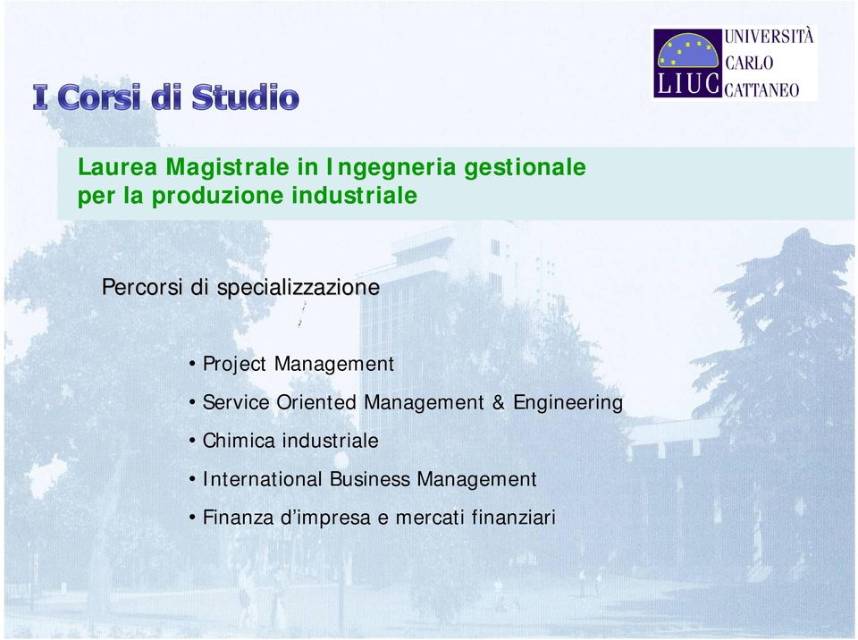 Service Oriented Management & Engineering Chimica industriale