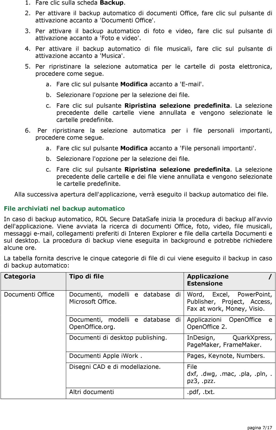 Per attivare il backup automatico di file musicali, fare clic sul pulsante di attivazione accanto a 'Musica'. 5.