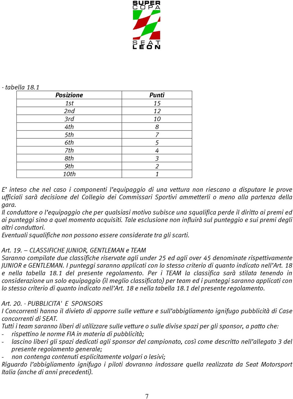 decisione del Collegio dei Commissari Sportivi ammetterli o meno alla partenza della gara.