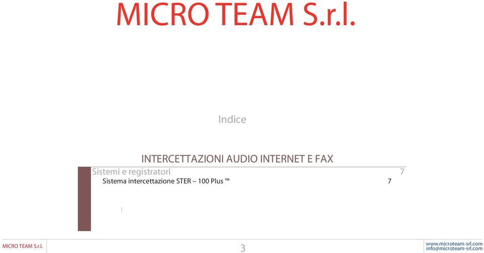 Sistemi e registratori 7