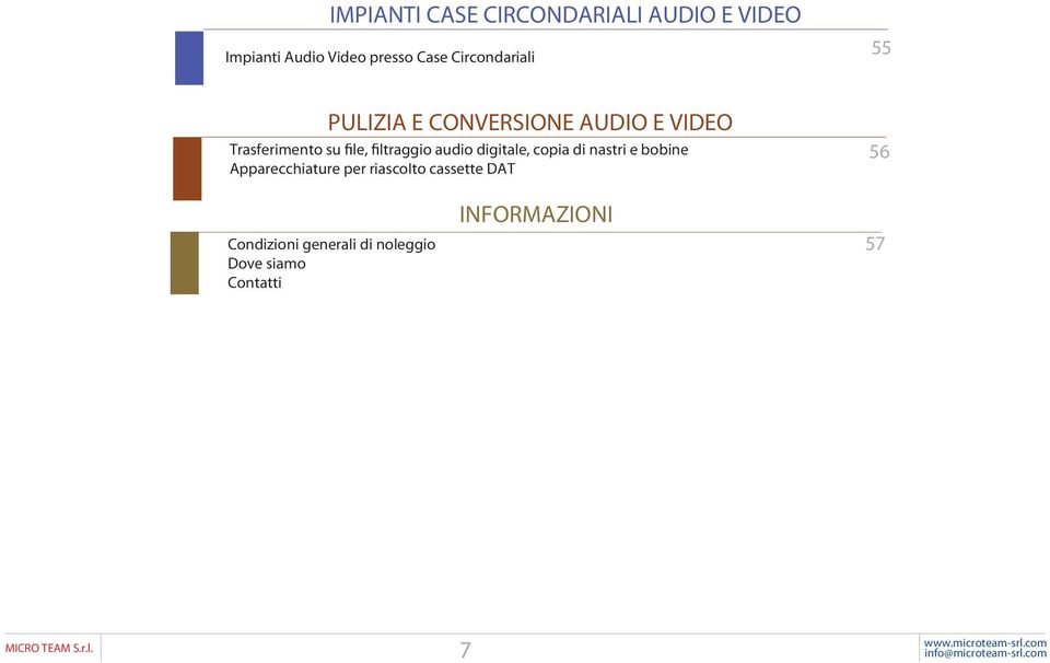 filtraggio audio digitale, copia di nastri e bobine Apparecchiature per