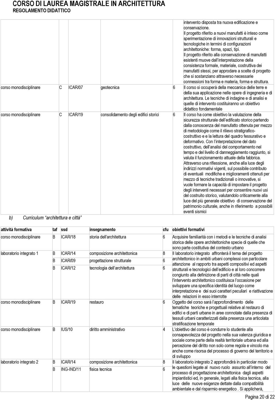 Il progetto riferito alla conservazione di manufatti esistenti muove dall interpretazione della consistenza formale, materiale, costruttiva dei manufatti stessi, per approdare a scelte di progetto