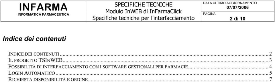 INTERFACCIAMENTO CON I SOFTWARE GESTIONALI PER