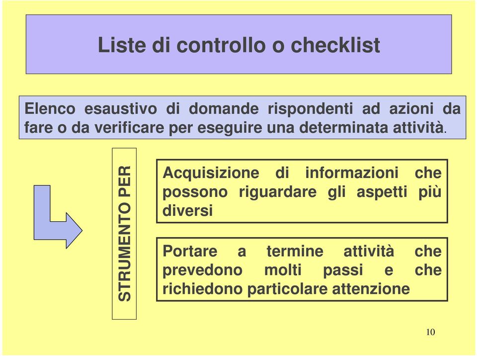 STRUMENTO PER Acquisizione di informazioni che possono riguardare gli aspetti più