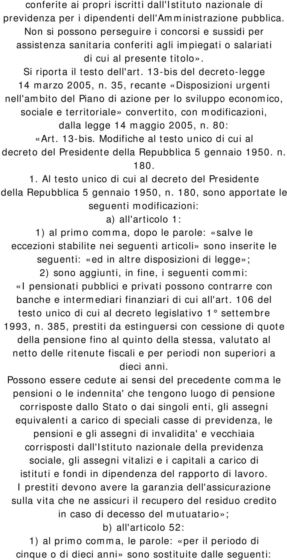 13-bis del decreto-legge 14 marzo 2005, n.