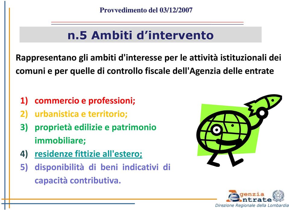 professioni; 2) urbanistica e territorio; 3) proprietà edilizie e patrimonio immobiliare;