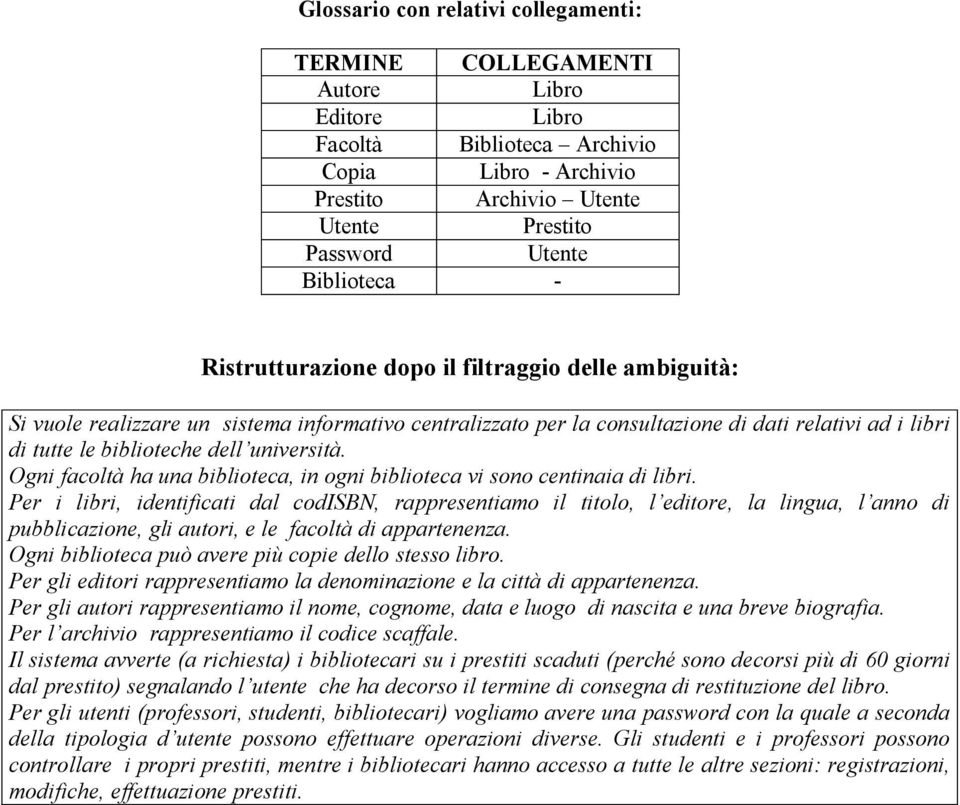 dell università. Ogni facoltà ha una biblioteca, in ogni biblioteca vi sono centinaia di libri.