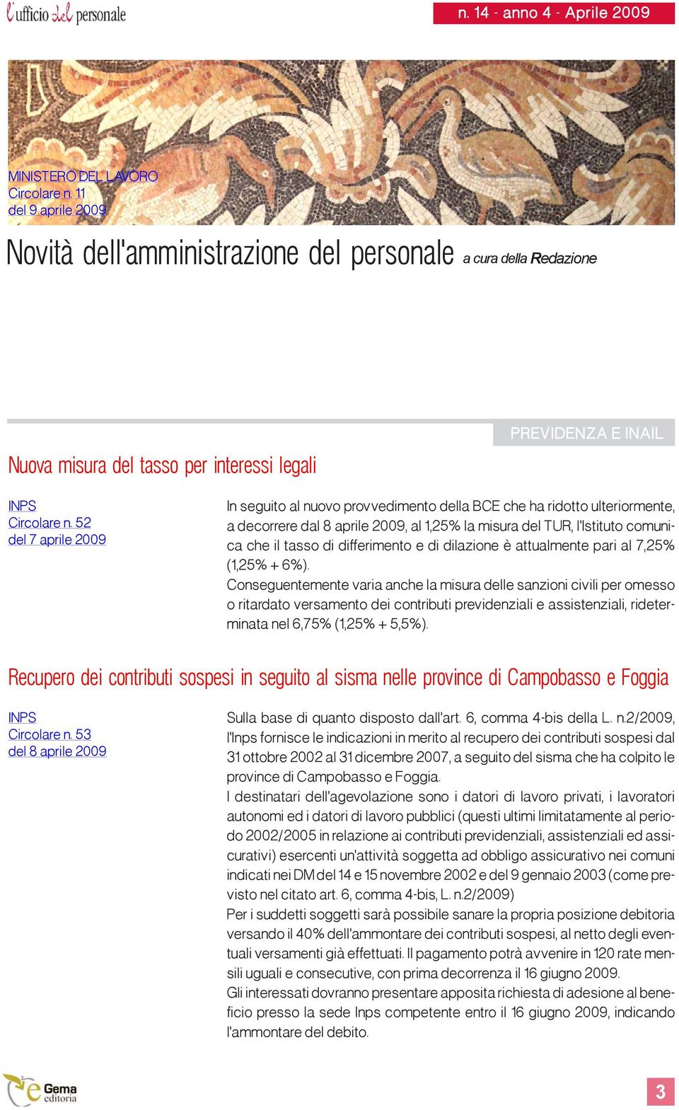 interessi legali INPS Circolare n.