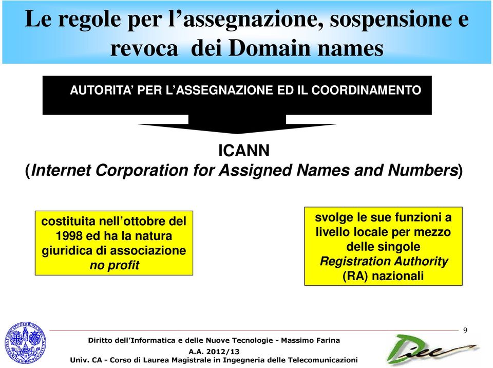 Numbers) costituita nell ottobre del 1998 ed ha la natura giuridica di associazione no