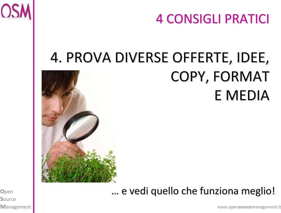 IDEE, COPY, FORMAT E MEDIA