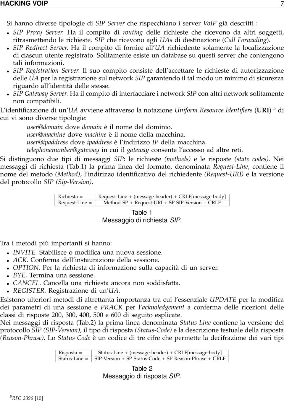 Ha il compito di fornire all UA richiedente solamente la localizzazione di ciascun utente registrato. Solitamente esiste un database su questi server che contengono tali informazioni.