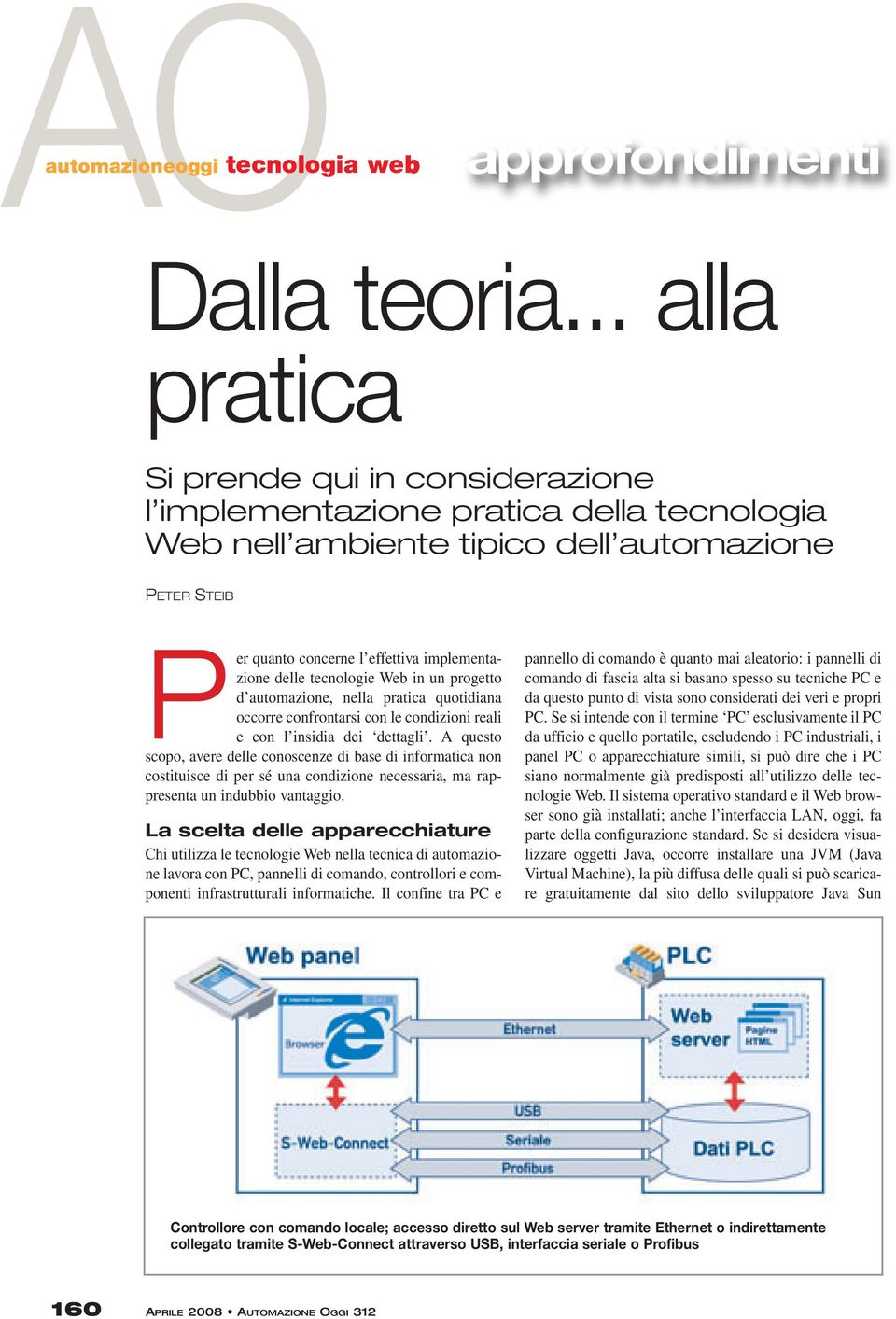 tecnologie Web in un progetto d automazione, nella pratica quotidiana occorre confrontarsi con le condizioni reali e con l insidia dei dettagli.