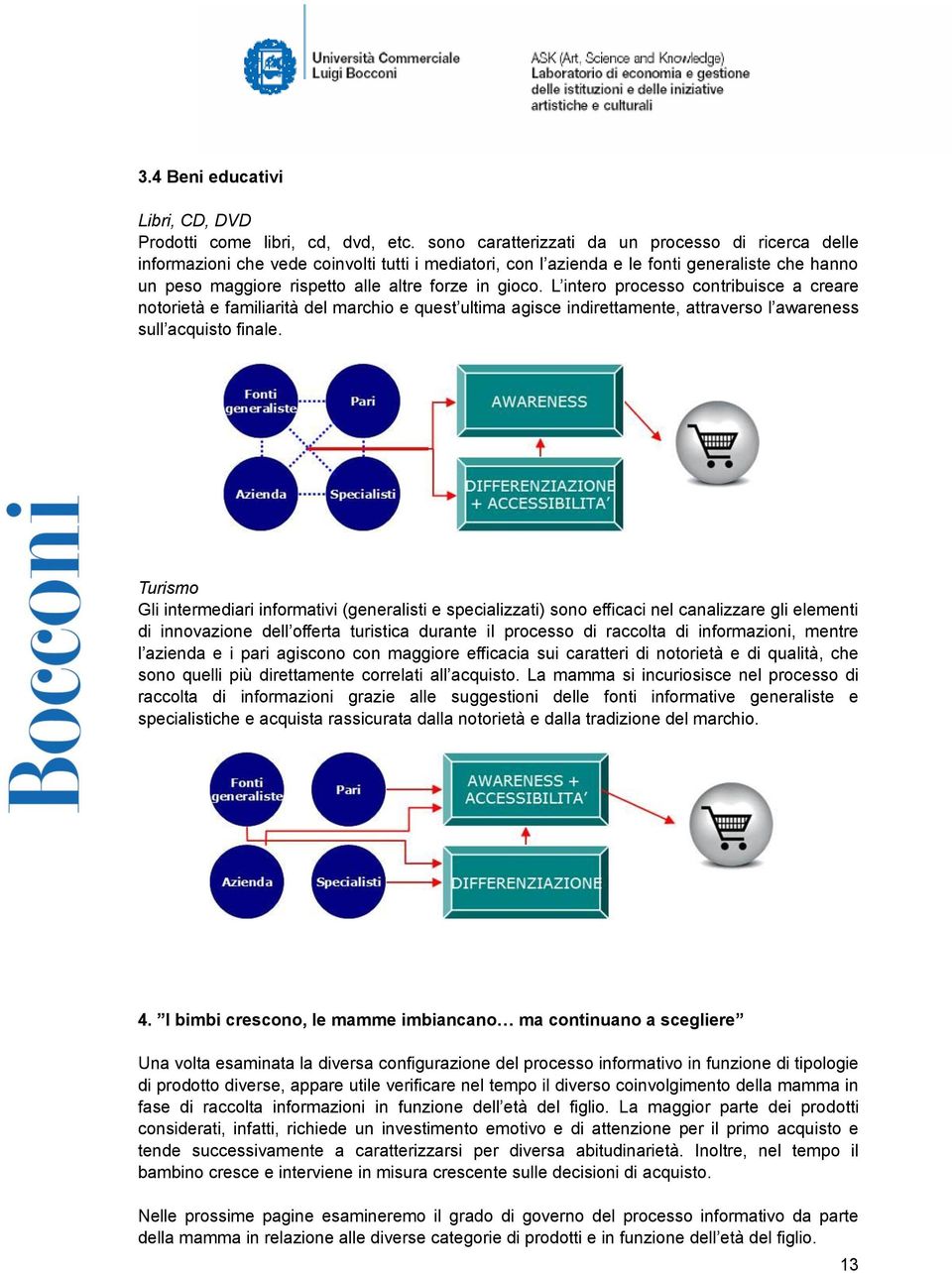 gioco. L intero processo contribuisce a creare notorietà e familiarità del marchio e quest ultima agisce indirettamente, attraverso l awareness sull acquisto finale.