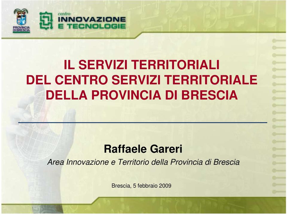 Raffaele Gareri Area Innovazione e