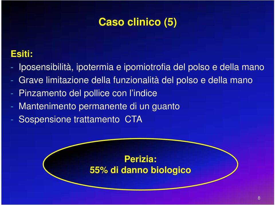 della mano - Pinzamento del pollice con l indice - Mantenimento