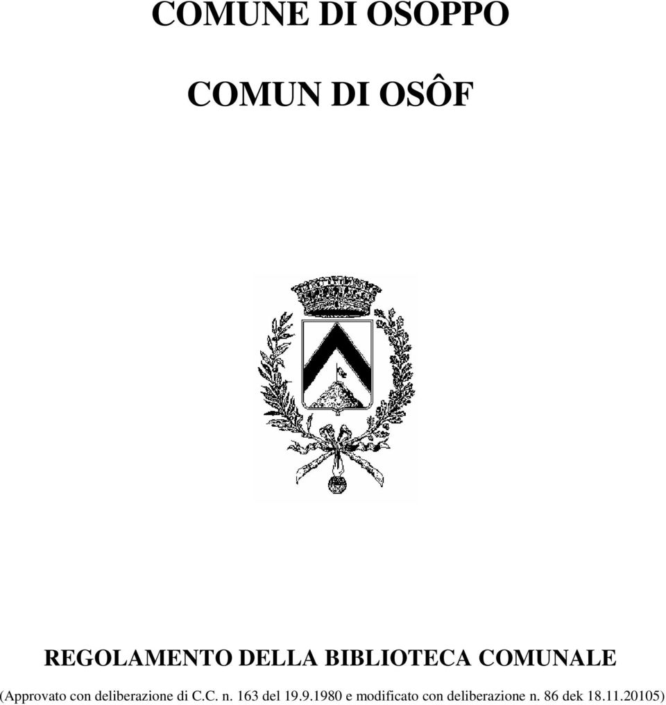 deliberazione di C.C. n. 163 del 19.