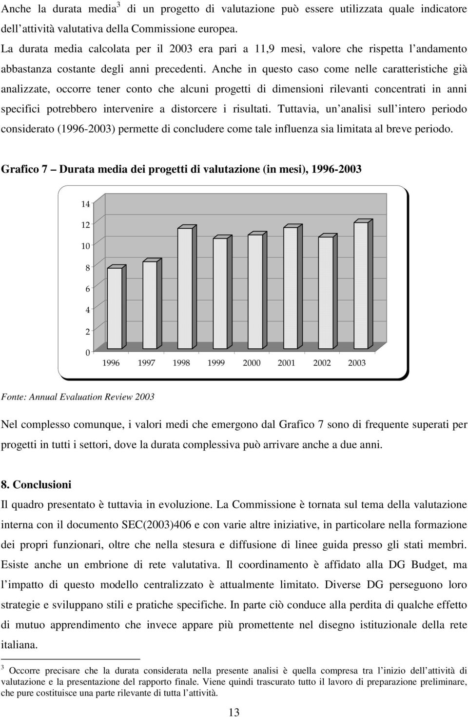 Anche in questo caso come nelle caratteristiche già analizzate, occorre tener conto che alcuni progetti di dimensioni rilevanti concentrati in anni specifici potrebbero intervenire a distorcere i