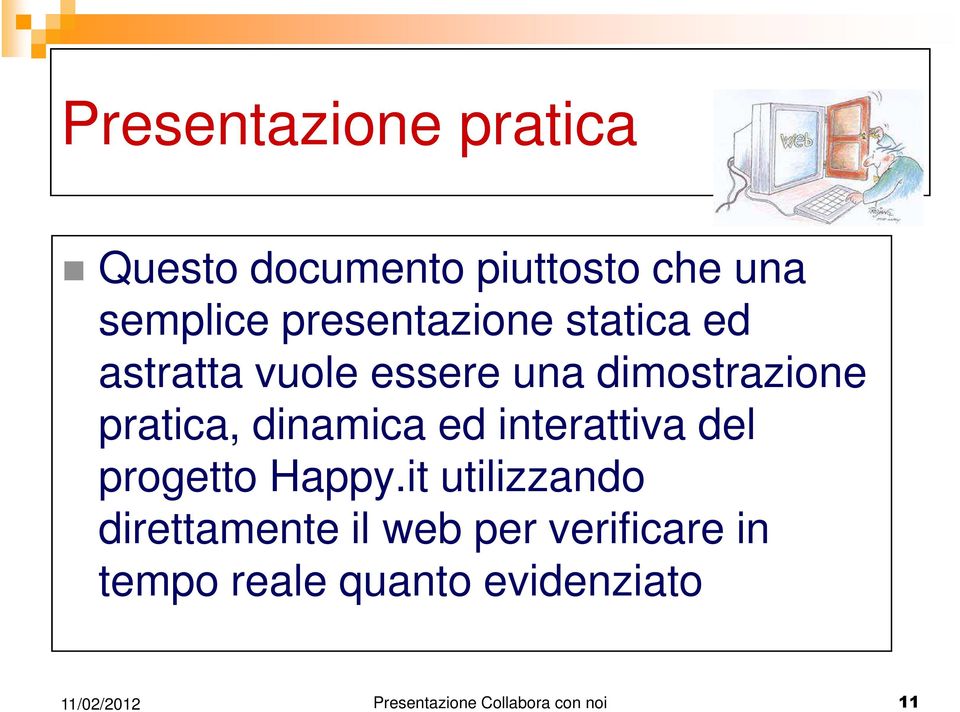 dinamica ed interattiva del progetto Happy.